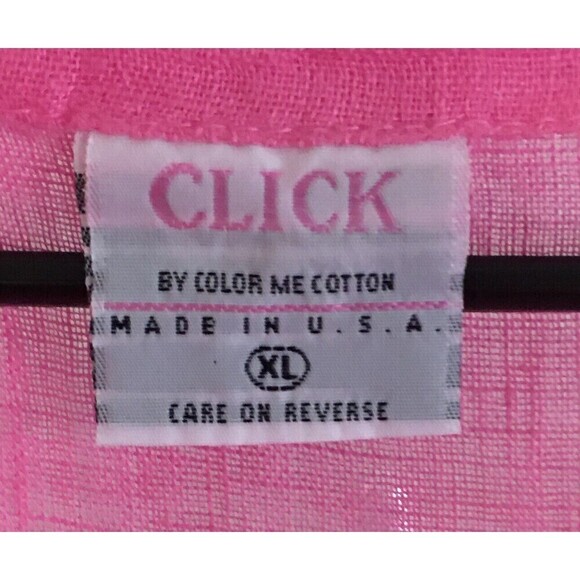Color Me Cotton CMC Duster Women's Size XL Pink Linen 3/4 Sleeve - Picture 6 of 8